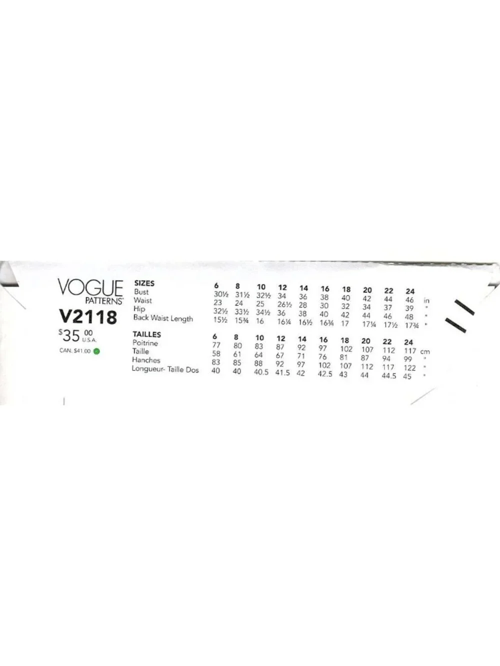 Vogue V27118 Misses 16 to 24 Top and Skirt Uncut Sewing Pattern